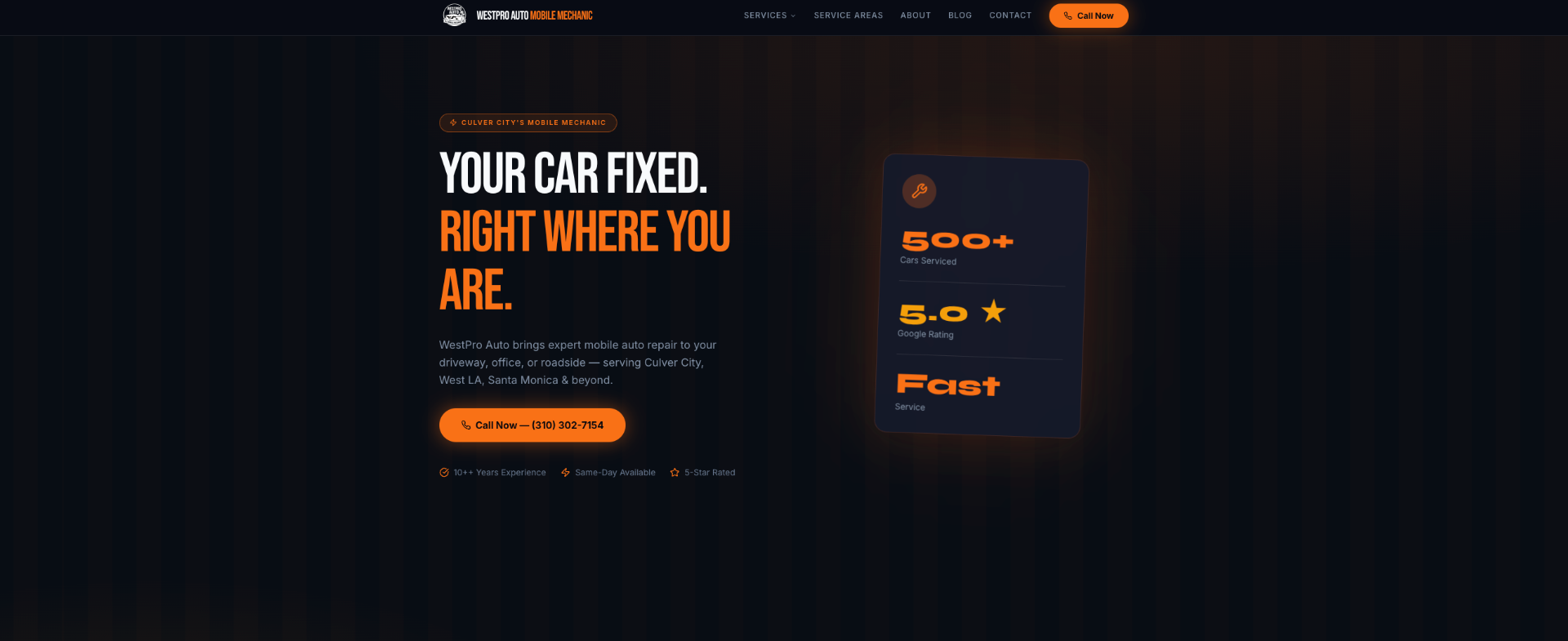 WestPro Auto website built by FunnelDonkey